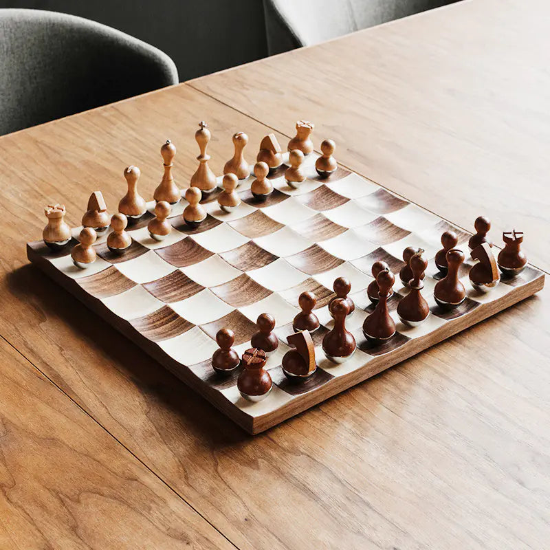 High-End Wooden Creative Chess Set for Home Decor