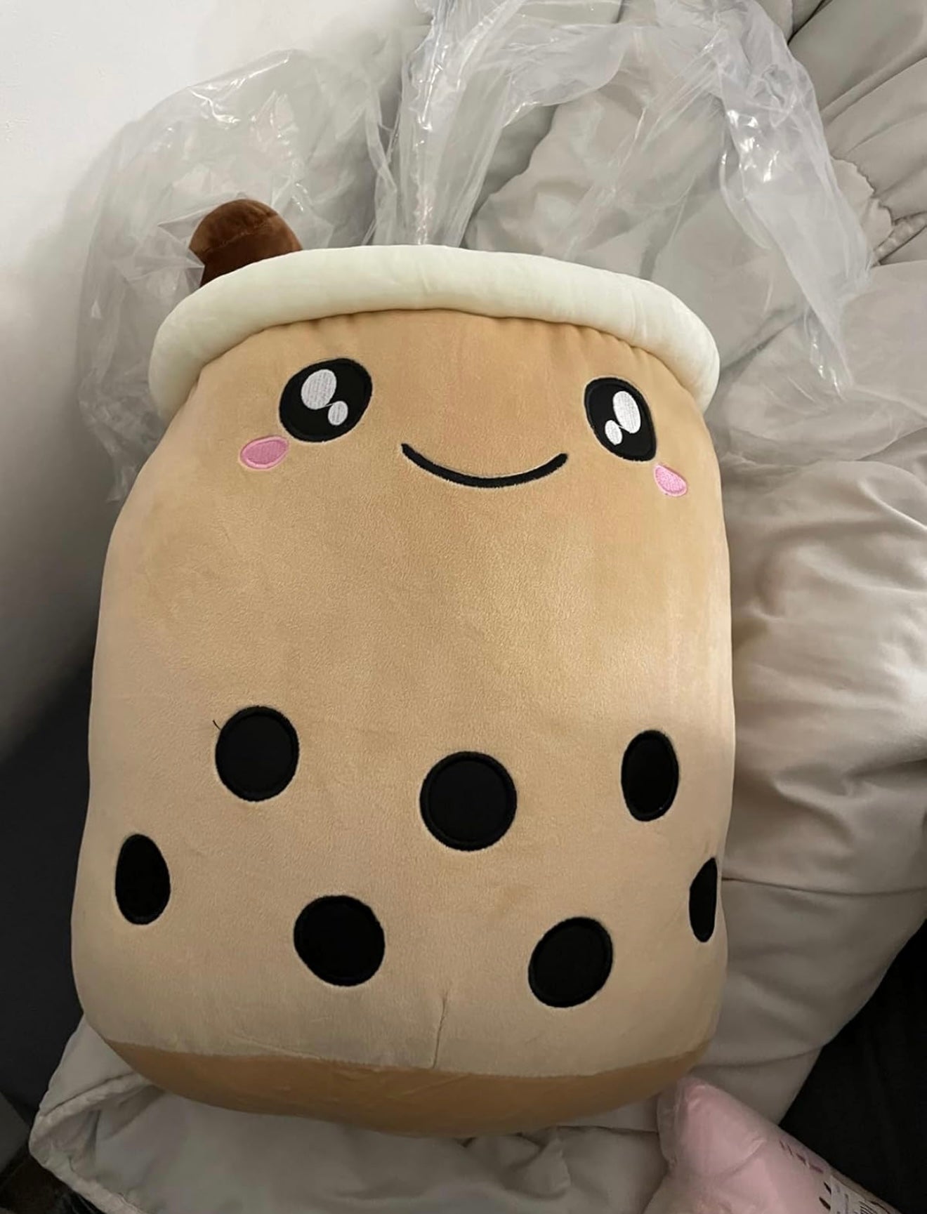 Cute Stuffed Boba Plush| Bubble Plushie Pillow| Milk Tea Cup Pillow