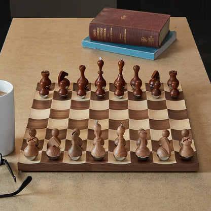 High-End Wooden Creative Chess Set for Home Decor